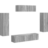 vidaXL TV omarica 5 pcs Siva Sonoma - - Siva - 65.4 - 31 x 29,5 x 100 cm - 2025--Uvoz_2 | Shoptok.si