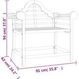  Vrtne stolice 2 kom 91 x 62 x 94 cm od masivne tikovine | shoptok.hr
