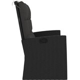  Nagibna vrtna klupa s jastucima crna 118 cm od poliratana | Eponuda.com