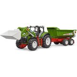 Bruder Traktor Roadmax s čelnim nakladalnikom in prekucno prikolico - 1 k. | Shoptok.si