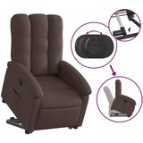  Naslonjač na podizanje tamnosmeđi od tkanine | Eponuda.com