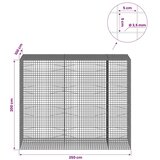  Gabion s žicom debljine 3 5 mm i mrežom 5x5 cm 250x100x200 cm - 100 cm 200 cm 250 cm | shoptok.hr