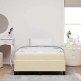  Krevet s opruga kutije Krema 120 x 200 cm tkanina | shoptok.hr