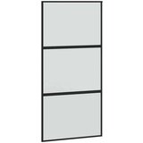 vidaXL Drsna vrata z opremo 102,5x205 cm kaljeno steklo in aluminij | Shoptok.si