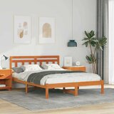 Krevetna konstrukcija Smeđa 120 x 190 cm Čvrsto borovo drvo | shoptok.hr