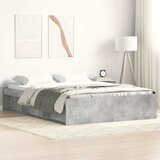  Okvir kreveta siva boja betona 150 x 200 cm veliki bračni | shoptok.hr