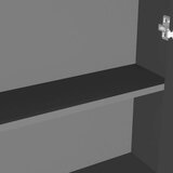 vidaXL kupaonski ormarić s ogledalom 60x15x75 cm MDF antracit | shoptok.hr