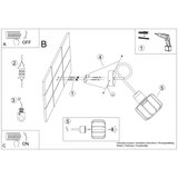  Stenska svetilka BELUCI 1S črna, (21347327) | Shoptok.si