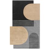 Flair Rugs Crni/sivi ručno rađen vunen tepih 200x290 cm Lozenge Monochrome – | shoptok.hr