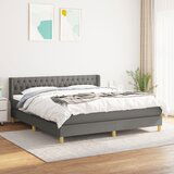 Maison Chic Box spring postelja - Vzmetna postelja z vzmetnico temno siva 180x200 cm blago SL8198, (21900578) | Shoptok.si