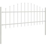  Vrtna ograja s hoop vrhom Bela 11,9x0,75 m Jeklo, (22015195) | Shoptok.si