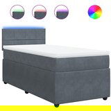 Maison Chic Box spring postelja - Vzmetna postelja z vzmetnico temno siva 80x200 cm žamet SL4189, (21905131) | Shoptok.si