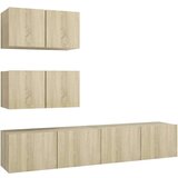  4-dijelni set TV ormarića boja hrasta sonome od iverice | shoptok.hr