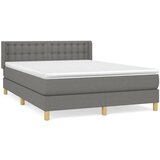 Maison Chic Box spring postelja - Vzmetna postelja z vzmetnico temno siva 140x200 cm blago SL20740, (21893109) | Shoptok.si
