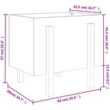  Vrtna sadilica crna 62 x 50 x 57 cm od masivne borovine | shoptok.hr