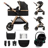 Kinderkraft otroški voziček 3v1 esme™ pro pure black Cene