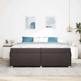  Krevetna konstrukcija Tamno smeđa 200 x 200 cm tkanina | shoptok.hr