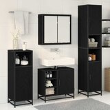  Set namještaja za kupaonicu 4 kom. Crni hrast 65 x 33 x 60 cm | shoptok.hr
