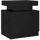 Furnova Nočna omarica visok sijaj črna 45x35x52 cm inženirski les, (21927330) | Shoptok.si