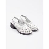 GOODIN White perforated low-heeled sandals | Shoptok.si