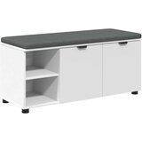  Haldna klop z blazino Enobarvno Bela 100 x 38 x 46 cm, (5000160669) | Shoptok.si