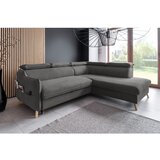 Miuform Temno siva žametna raztegljiva kotna sedežna garnitura (desni kot) Sweet Harmony – | Shoptok.si