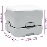  Kamperski WC Siva i bijela 41,5 x 36,5 x 30 cm Polietilen | shoptok.hr