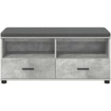  Klupa za hodnik s jastukom Betonsko Siva 100 x 38 x 46 cm | shoptok.hr