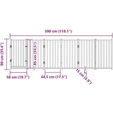 vidaXL Vrata za pse s vratima sklopiva 6 panela smeđi hrast 300 cm | shoptok.hr