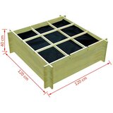  Visoka greda impregnirana borovina 120x120x40 cm, (20618580) | Shoptok.si