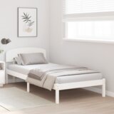 vidaXL krevetni okvir s uzglavljem bijeli 80x200 cm od punog drveta borovina | shoptok.hr