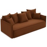 Makamii Žametna raztegljiva/s prostorom za shranjevanje sedežna garnitura v barvi terakote 225 cm Hula – | Shoptok.si
