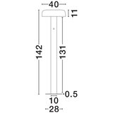 Nova Luce Bordo metalna LED stojeća svjetiljka s mogućnosti zatamnjivanja (visina 142 cm) Noelia – | shoptok.hr