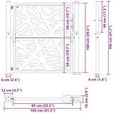 vidaXL Vrtna vrata Black 105x106 cm Steel Light Design | Shoptok.si