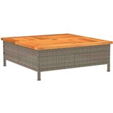  Pokrov za podstavek za senčnik siv 70x70x25 cm ratan in akacija | Shoptok.si