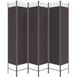 Sobna pregrada s 6 panela smeđa 240x200 cm od tkanine | Eponuda.com