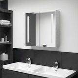  LED kupaonski ormarić s ogledalom boja betona 62 x 14 x 60 cm | shoptok.hr