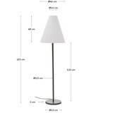 Kave Home Tamno zelena stojeća svjetiljka s tekstilnim sjenilom (visina 153 cm) Navat – | shoptok.hr