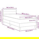 Box Spring krevet s dušekom Tamnoplavi 100x200 cm Tkanina | shoptok.hr