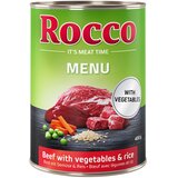  Varčno pakiranje Rocco Menu 24 x 400 g - Govedina, zelenjava in riž | shoptok.hr