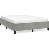  Okvir kreveta bez madraca svijetlosivi 137x190 cm puni baršun | shoptok.hr