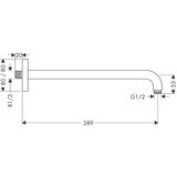 Hansgrohe nosilna roka E (27446000) | Shoptok.si