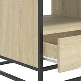  Stolić za kavu boja hrasta 100 x 50 x 45 cm od drva i metala | shoptok.hr