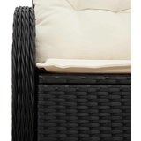  Vrtni kauč s jastukom Crna 121 x 62 x 69cm poliratan | shoptok.hr