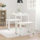  Stol za objedovanje Bijelo 70 x 70 x 75 cm Čvrsto borovo drvo | shoptok.hr