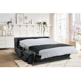 Bobochic Paris Tamno siva sklopiva sofa od samta 184 cm Isadora – | shoptok.hr