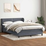 vidaXL Krevet s oprugama i madracem tamnosivi 160x210 cm baršunasti | shoptok.hr