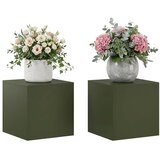  Stalak za biljke 2 pcs Maslinastozelena 40 x 40 x 40 cm Čelik Slike