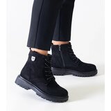 Gemre Black eco-suede platform ankle boots Leonora Cijene