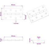 Šarka 48 kom. 89 x 54 x 5 mm Srebrna Čelik | shoptok.hr